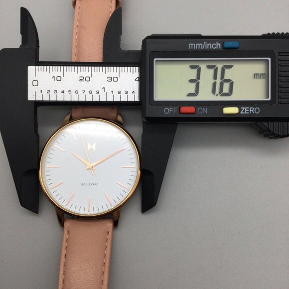 MVMT Rodeo Boulevard Watch Women 38mm Rose Gold Tone Leather Band New Battery main image 3